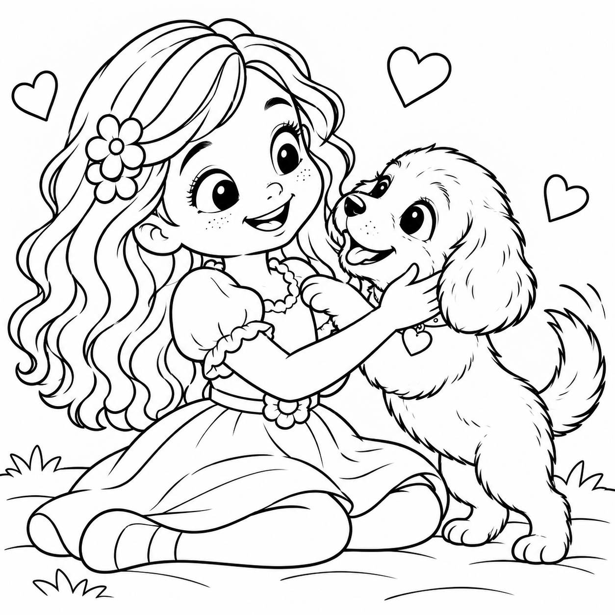 Sofia & Ruff Ruff printable colouring page
